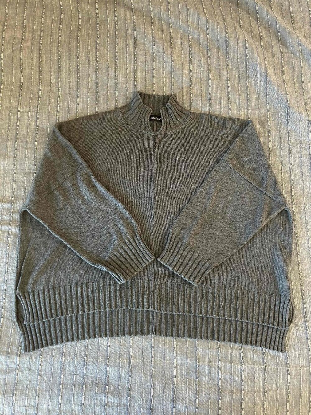 Eskandar Grey Cotton Sweater